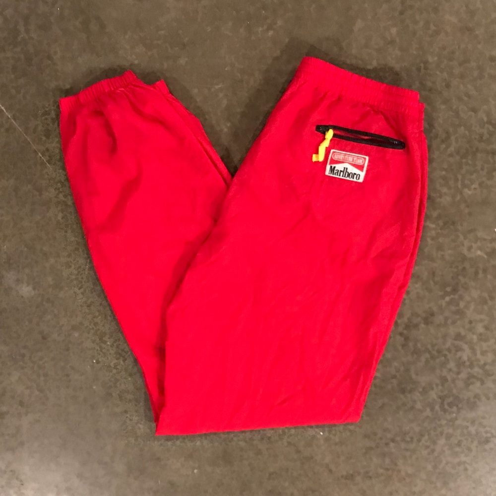 90s Vntg Marlboro Adventure Team Red Track Pants
